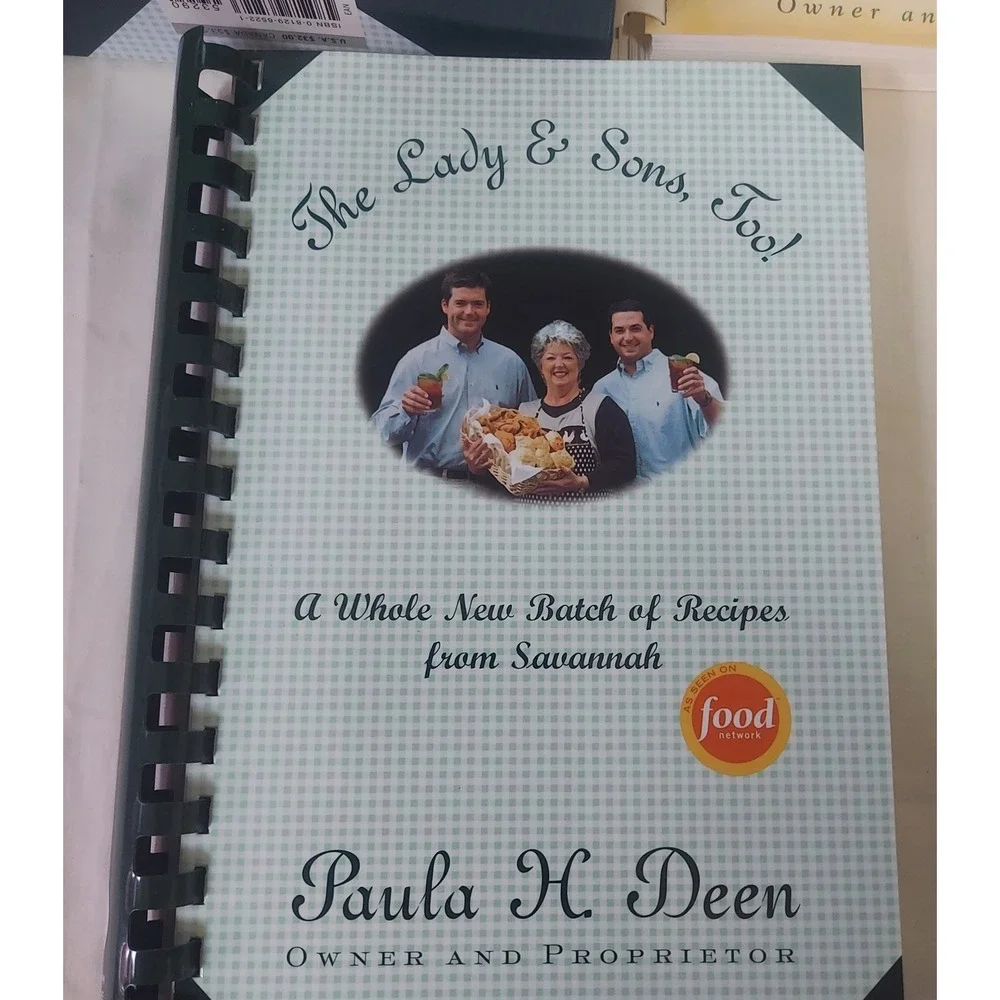 Paula Deen Cookbook Lot Signed‎ Lady & Sons Savannah Country Recipes 2 book set